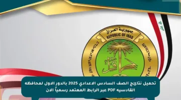 تحميل نتائج الصف السادس الإعدادي 2025 بالدور الأول لمحافظة القادسية PDF عبر الرابط المعتمد رسمياً الآن